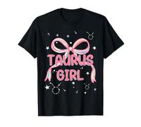 Cute Coquette Taurus Girl Zodiac April May Birthday T-Shirt