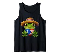 Cute Coquí Puerto Rico Flag Frog Puerto Rican Pride Tropical Tank Top