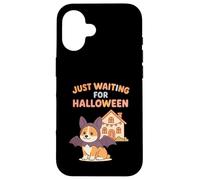 Cute Corgi Bat Waiting For Halloween Spooky Season Case for iPhone 16
