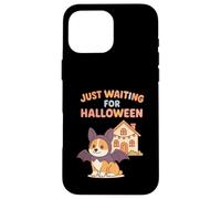 Cute Corgi Bat Waiting For Halloween Spooky Season Case for iPhone 16 Pro Max