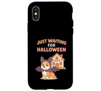 Cute Corgi Bat Waiting For Halloween Spooky Season Case for iPhone X/XS