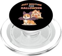Cute Corgi Bat Waiting For Halloween Spooky Season PopSockets PopGrip for MagSafe