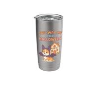 Cute Corgi Bat Waiting for Halloween Spooky Season Stainless Steel Insulated Tumbler