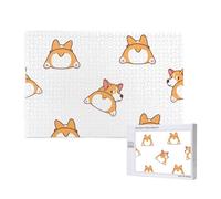 Cute Corgi Butt,1000 Pieces Wooden Jigsaw Family Game Jigsaw Puzzles for Adults Teens Home Decor
