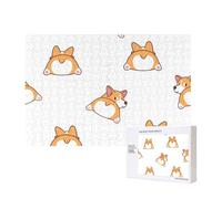 Cute Corgi Butt,300 Pieces Wooden Jigsaw Family Game Jigsaw Puzzles for Adults Teens Home Decor