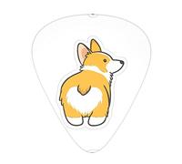 Cute Corgi Butt Guitar Plectrums Classical Triangle Bass Acoustic And Electric Guitar Plectrums For Guitarists 12 Pieces
