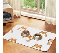 Cute Corgi Butt,Waterproof Pet Feeding Mat,PU Leather Placemats for Cat Dog Water Bowl,Food Mats,40x60cm