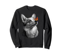 Cute Corgi Butterfly On Nose Dog Lover Sweatshirt