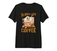 Cute Corgi Coffee Store Fabulous Brew Coffee Lovers Premium T-Shirt