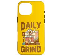 Cute Corgi Daily Grind Coffee Store Dog Lover Case for iPhone 16 Pro Max
