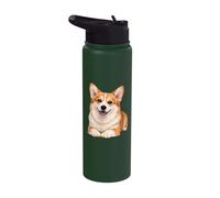 Cute Corgi Dog - Adorable Smiling Corgi Stainless Steel Insulated Water Bottle
