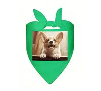 Cute Corgi Dog Bandana Soft Breathable Polyester Triangle Scarf for Small to Large Dogs Cats Comfortable Pet Bibs for Daily Wear Party Wedding Birthday Pet Accessories