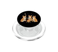 Cute Corgi Dog Campfire Camping PopSockets PopGrip for MagSafe