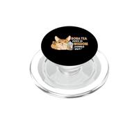 Cute Corgi Dog Funny Boba Tea goes in Wisdom comes out PopSockets PopGrip for MagSafe