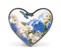 Cute Corgi Dog Illustration Lapel Pin Heart Brooches And Pins - Metal Badge for Shirts, Jackets, Hats | Durable Fashion Accessory & Gift for Men, Women, Events, Hydrangeas Daisies Butterflies, Love