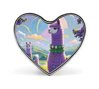 Cute Corgi Dog Illustration Lapel Pin Heart Brooches And Pins - Metal Badge for Shirts, Jackets, Hats | Durable Fashion Accessory & Gift for Men, Women, Events, Love alpaca purple, Love form