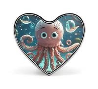 Cute Corgi Dog Illustration Lapel Pin Heart Brooches And Pins - Metal Badge for Shirts, Jackets, Hats | Durable Fashion Accessory & Gift for Men, Women, Events, Cartoon Octopus, Love form