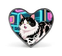 Cute Corgi Dog Illustration Lapel Pin Heart Brooches And Pins - Metal Badge for Shirts, Jackets, Hats | Durable Fashion Accessory & Gift for Men, Women, Events, Domestic Cat, Love form