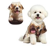 Cute Corgi Dog Shirts Hawaii Dog Clothes Cool Breathable Pet Summer Polo T-Shirts for Hot Days