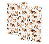 Cute Corgi Dogs Print Compatible with ipad air 3rd Generation Case Cover, Tablet Cases Compatible with ipad Pro Case 10.5 Inch, Auto Wake/Sleep, Folio Stand