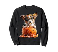 Cute Corgi Dripping Pumpkin Candy Corn Halloween Dog Sweatshirt