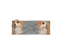 Cute Corgi Gold Baby bow headband, a hair accessory for newborns and infants, suitable for babies 0-6 months old