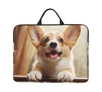 Cute Corgi Laptop Case 14 Inch Laptop Sleeve Computer Carrying Bag Shockproof Protective Notebook Case Portable Laptop Bag Waterproof Briefcase Bag for Men Women
