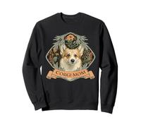 Cute Corgi Mom Vintage William Morris Style Sweatshirt
