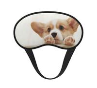 Cute Corgi Print Adjustable Eye Cover for Sleeping, Comfortable, Pressure-Free and Breathable Sleeping Masks