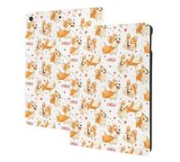 Cute Corgi Print Compatible with ipad 9th/8th/7th Generation Case Cover, Tablet Cases Compatible with ipad Case 10.2 Inch, Auto Wake/Sleep, Folio Stand