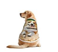 Cute Corgi Print Dog Outfit Sleeveles, Funny Pet Dog Clothes Machine Washable Shirt Vest For Medium Large Dogs