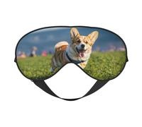 Cute Corgi Print Eye Mask,Silk-Like Sleep Mask,Night Sleeping Mask for Men Women,for Sleep Relaxation