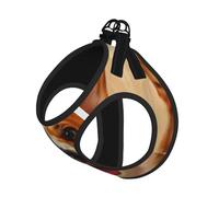 Cute Corgi Print Reflective No Choke Pet Vest Harness,Adjustable Soft Padded Dog Harness With Easy Control Handle