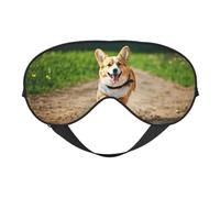 Cute Corgi Print Sleeping Eye Cover Eyeshade for Men Women Plane Travel Nap Night Sleeping