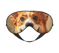 Cute Corgi Print Stylish Eye Mask Lightweight Travel Yoga Nap Meditation Camping Work Relaxation