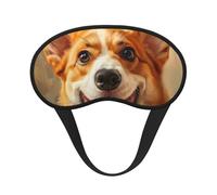 Cute Corgi Print Unisex Blackout Sleep Mask Comfortable Eye Mask for Travel Meditation Sleep Travel