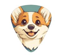 Cute Corgi Printed pick set - 12 pieces, thin, medium and thick guitar picks, suitable for guitar, bass, electric guitar and ukulele