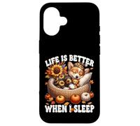 Cute Corgi Puppy For Women Men And Kids Funny Autumn Sleep Case for iPhone 16
