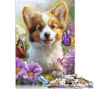 Cute Corgi Puzzle Rectangular Paper Board 100% Recycled Cardboard Jigsaw Puzzle for Adult Children's Day Gifts 1000pcs (75x50cm)