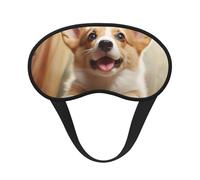 Cute Corgi Sleep Mask for Side Sleeper, Blackout Eye Mask for Women Men, Zero Pressure Sleeping Masks Soft Breathable Eye Cover Comfortable Blindfold Eyeshade for Night Sleep