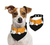 Cute Corgi Sleeping,Dog Bandanas Cotton Pet Scarf Adjustable Bibs for Pet,M