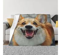 Cute Corgi Ultra-Soft Micro Fleece Blanket Throw, Cozy, Lightweight, And Warm For Bed, Couch, Sofa