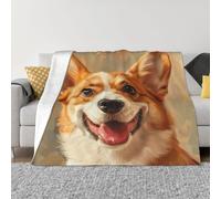 Cute Corgi Ultra-Soft Micro Fleece Blanket Throw, Cozy, Lightweight, And Warm For Bed, Couch, Sofa