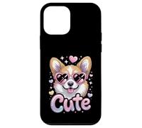 Cute Corgi Y2K Airbrush Style Heart Sunglasses Dog Lover Case for iPhone 12 mini