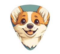 Cute CorgiGuitar Picks, 12-Piece Pattern Set, Three Different Thicknesses for Acoustic Electric Guitar and Other Instruments