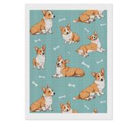 Cute Corgis Diamond DIY Painting Kits Square Full Drill Digital Art Craft for Home Office Wall Decor