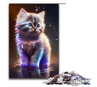 Cute Cosmic Kitten JigsawPuzzle Pieces for Adults Jigsaw Puzzles for Adults Perfect DIY Art Decor Or Birthday Gift 1000 PCS(75x50cm)