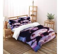 Cute Costume Stars Bedding Set 3D Digital Printing Animal Theme Duvet Cover Set 3 Pieces Microfiber Comforter Cover Universal for All Seasons with Pillowcase Super King（260x220cm）