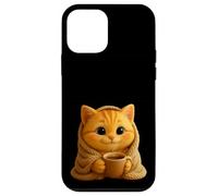 Cute Cosy Cat in Blanket, Adorable Animated Leo the Cat Case for iPhone 12 mini