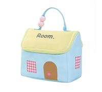 Cute Cottage-Shaped Makeup Bag,Large Capacity Portable Cosmetic Organiser Waterproof Travel Toiletry Bag Makeup Bag,Washable Toiletry Bag with Zipper Handle,for Women Girls Home Travel,Gift (Blue)